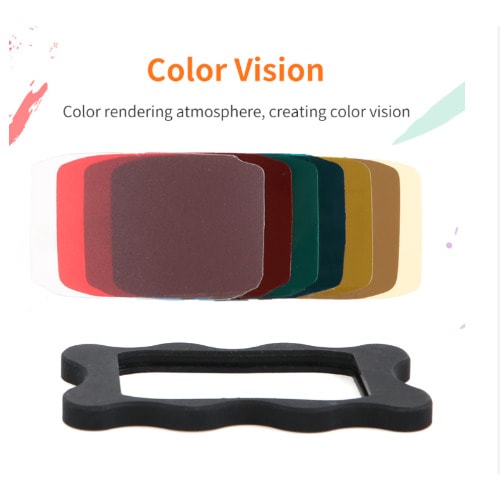 Speedlite Flash Rubber Honeycomb Grid + 7pcs Color Gels Filters