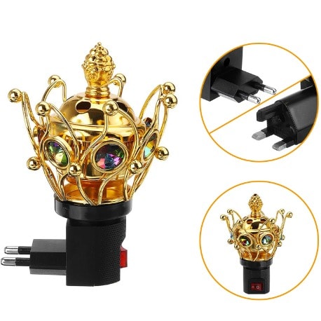 220v-240v Golden Electric Incense Burner & Decor