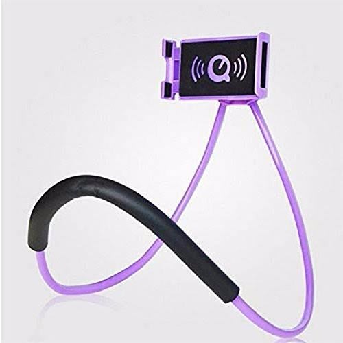 Lazy Phone Holder With Comfortable Neck Clamp - Purple