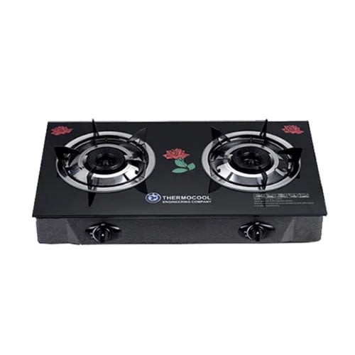 Glass Table Top Gas Cooker - Double Burner