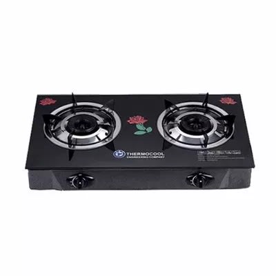 Glass Table Top Gas Cooker - Double Burners