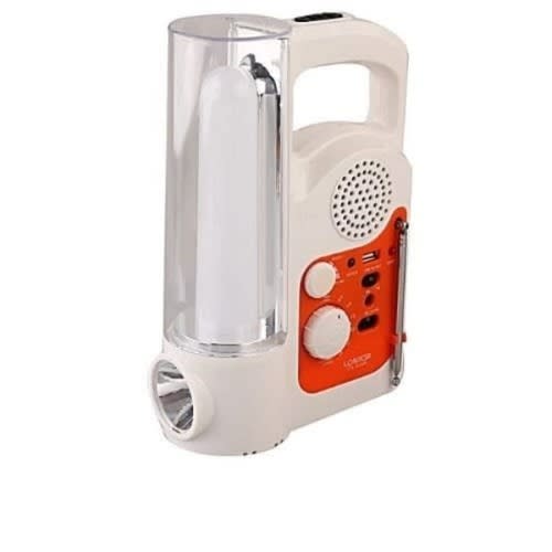 Rechargeable Lamp With Radio + Usb Powerbank Port