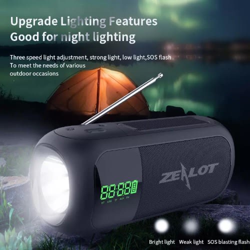A5 Solar  Wireless Speaker/fm Radio With Torch Light