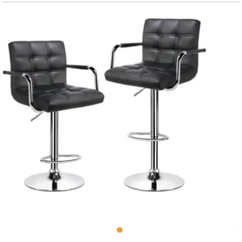 2Pieces Draft Barstool With Armrest
