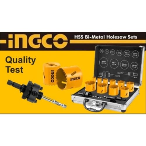 Ingco -Bi-metal Hole Saw Set With Case -  12 Pieces