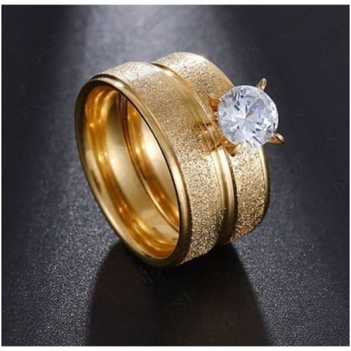 Set Of 2 Wedding Ring - Gold