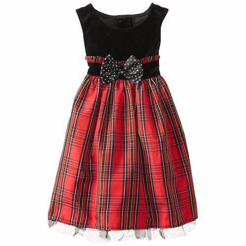Girls' Plaid Taffeta Dress