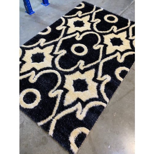 5 By 7ft Pattern Center Shaggy Rug - Multicolor