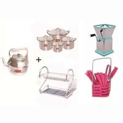 Kitchen Bundle- Pots, Plate Rack & Kitchen Accessories