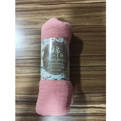 Plain Cotton Handmade Scarf - Peach
