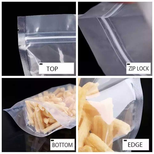 Transparent  Zip Lock Plastic Mylar Bag 50pcs
