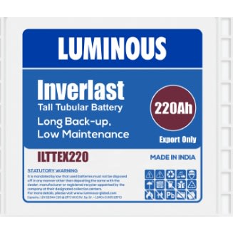 220ah Inverlast Wetcel Tubular Battery