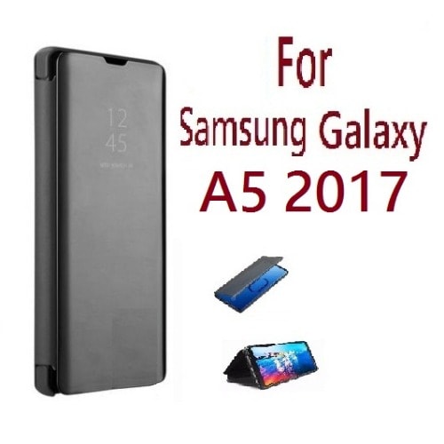 Standing Clear View Protective Flip Case Pouch For Samsung Galaxy A5 2017
