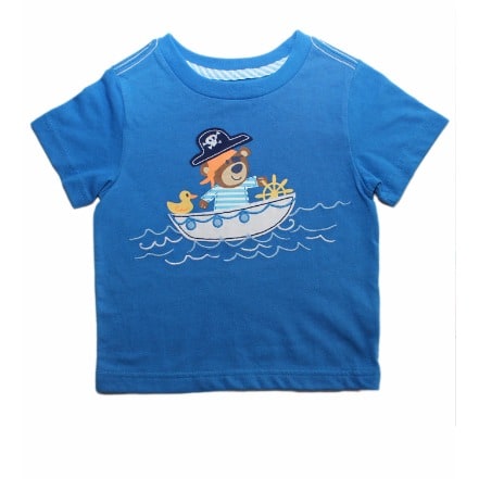 Bear Boat T-shirt- Blue