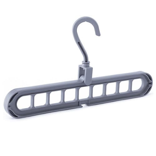 Space Saving Multifunctional Nine-hole Hanger - Grey