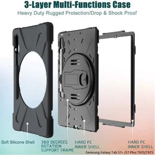 Three Layers Amoured Defender Case For Samsung Tab S7