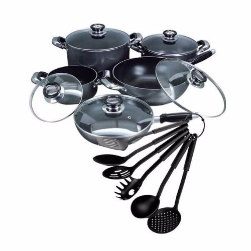 Complete Non Stick Cookware Set - 16 Pieces