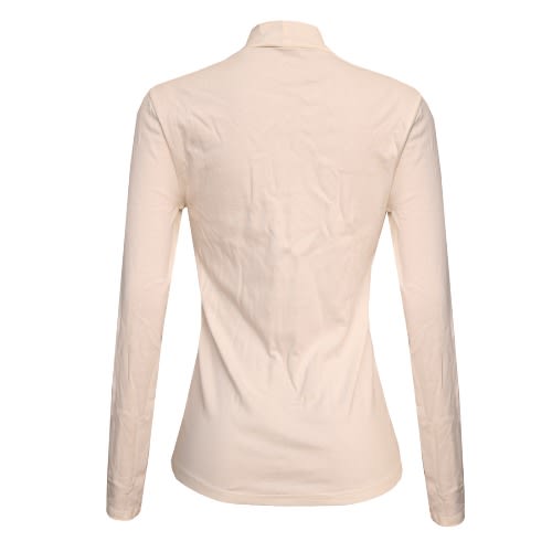 High Neck Long Sleeve Top - Cream