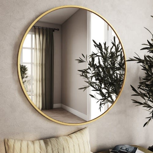 Ifml Big Round Gold Mirror - 61cm