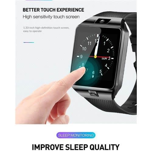 Dz09 Bluetooth Smart Watch Sim Card-call -Black