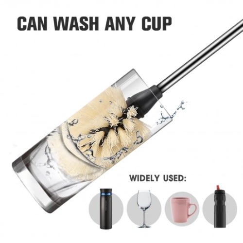 Eco Friendly Long Bamboo Bottle Brush With Free Long Straw Brush