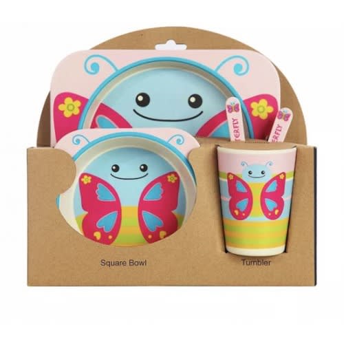 Butterfly Bamboo 5Piece Dinnerware Set