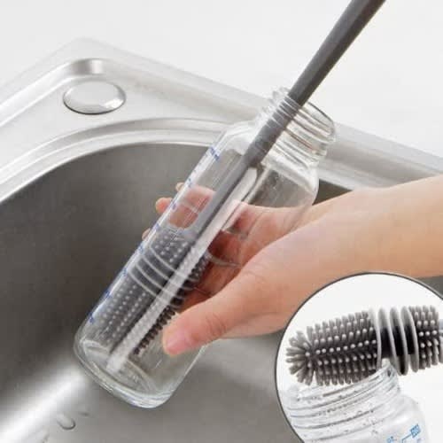 Silicone Long Handle Bottle & Glass Cleaning Brush
