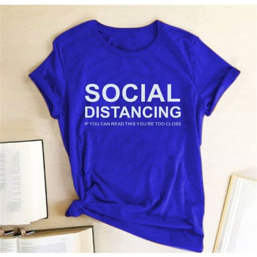 Affirmation Social Distancing T-shirt - Blue
