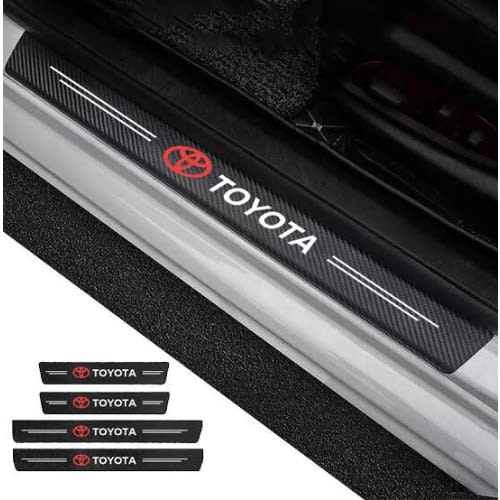 4 Pieces Toyota Door Plate Sill Anti Scratch Sticker Protector Universal Fit