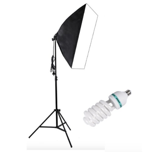 Studio Photography Soft Box + 200W Bulb + Tripod