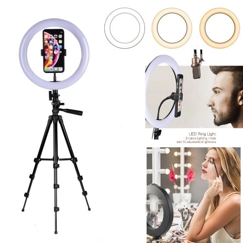 Tripod LED Ring Light For Selfie, Makeup, Vlog, Phone Video
