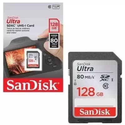 128gb Ultra Sdxc Sd Memory Card Class 10 For Digital Slr Cameras- Uhs-i Fast 80mb/s