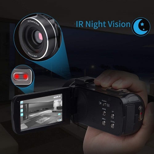 Hd 1080P Powerful Digital 24MP Camera With Mic & Wide Angle Lens Night Vision Camcorder