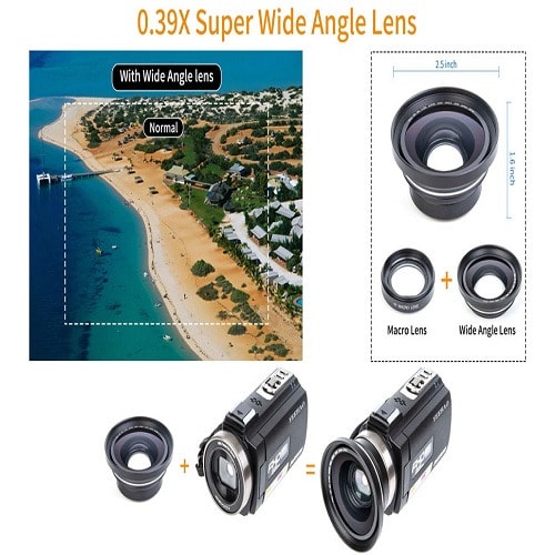 Hd 1080P Powerful Digital 24MP Camera With Mic & Wide Angle Lens Night Vision Camcorder