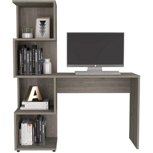 Computer Desk With 4 Tier Bookcase