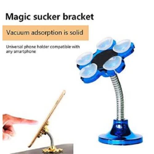 360 Degree Rotatable Metal Flower Mobile Phone Holder /stand - Blue