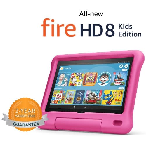 Fire Kids Edition 8 10th Generation (2020) 32GB Storage - 2GB RAM - Pink Pouch