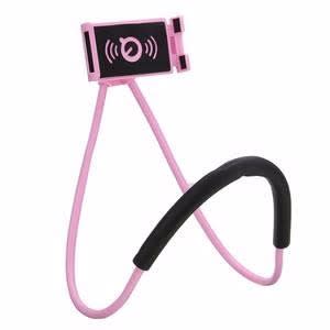 Lazy Phone Holder With Comfortable Neck Clamp - Pink