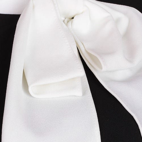 White Bow Necktie  Dress - Black