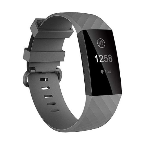 Replacement Strap For Fitbit Charge 4 Fitness Tracker - Grey - Large