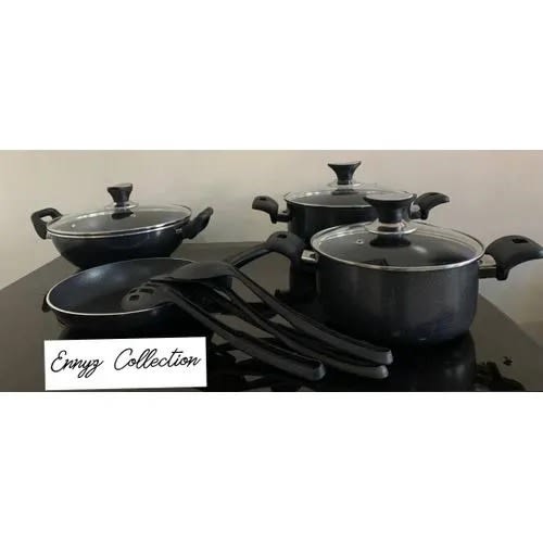 Non-stick Cookware Set With Glass Lids -11 Piece
