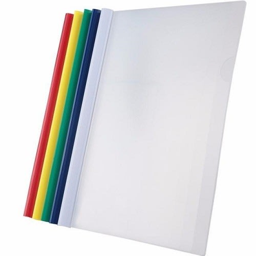 10 Pieces Transparent File With A Slide Stick
