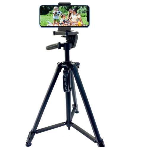 Aluminum Camera Tripod With Free Phone Adapter And Bag - Black