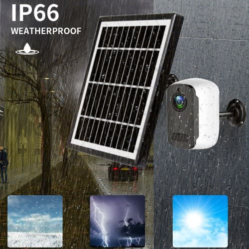 Solar Powered Cctv Wireless Wifi Ip Camera 1080p - 3mp