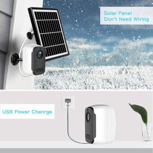 Solar Powered Cctv Wireless Wifi Ip Camera 1080p - 3mp