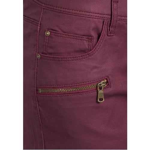 Ladies Multi Zip Waxed Trousers
