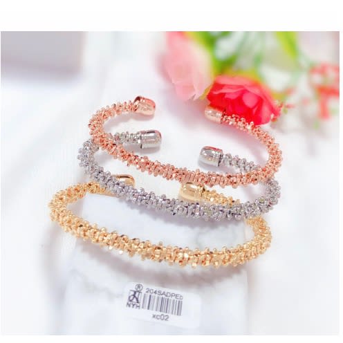 Gold, Silver And Bronze Bracelets -3 In 1