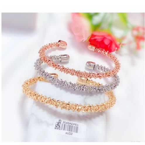 Gold, Silver And Bronze Bracelets -3 In 1