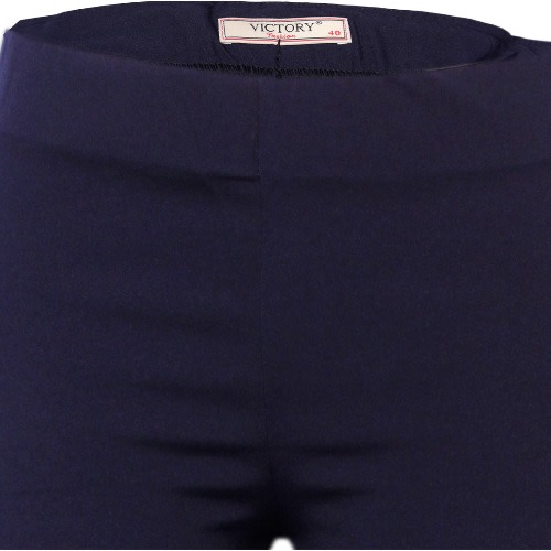 Women's Band Less Boot Cut Trouser - Navy Blue