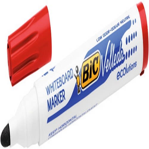 BIC -  Dry Wipe - Veleda 1701 - Box Of 12 Pieces - Red